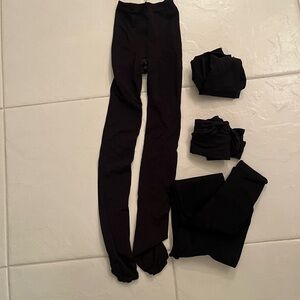 Black Tights and Leggings Set
